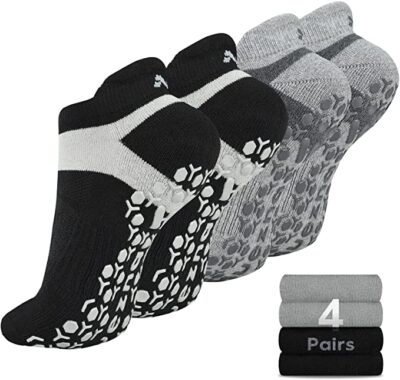 Muezna Non-Slip Yoga Socks with Grips