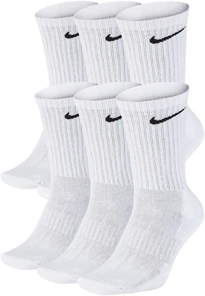 NIKE Dri-Fit Training Cotton Cushioned Crew Socks 6 PAIR