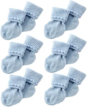 Newborn Baby Boy & Girl Socks by Nurses Choice