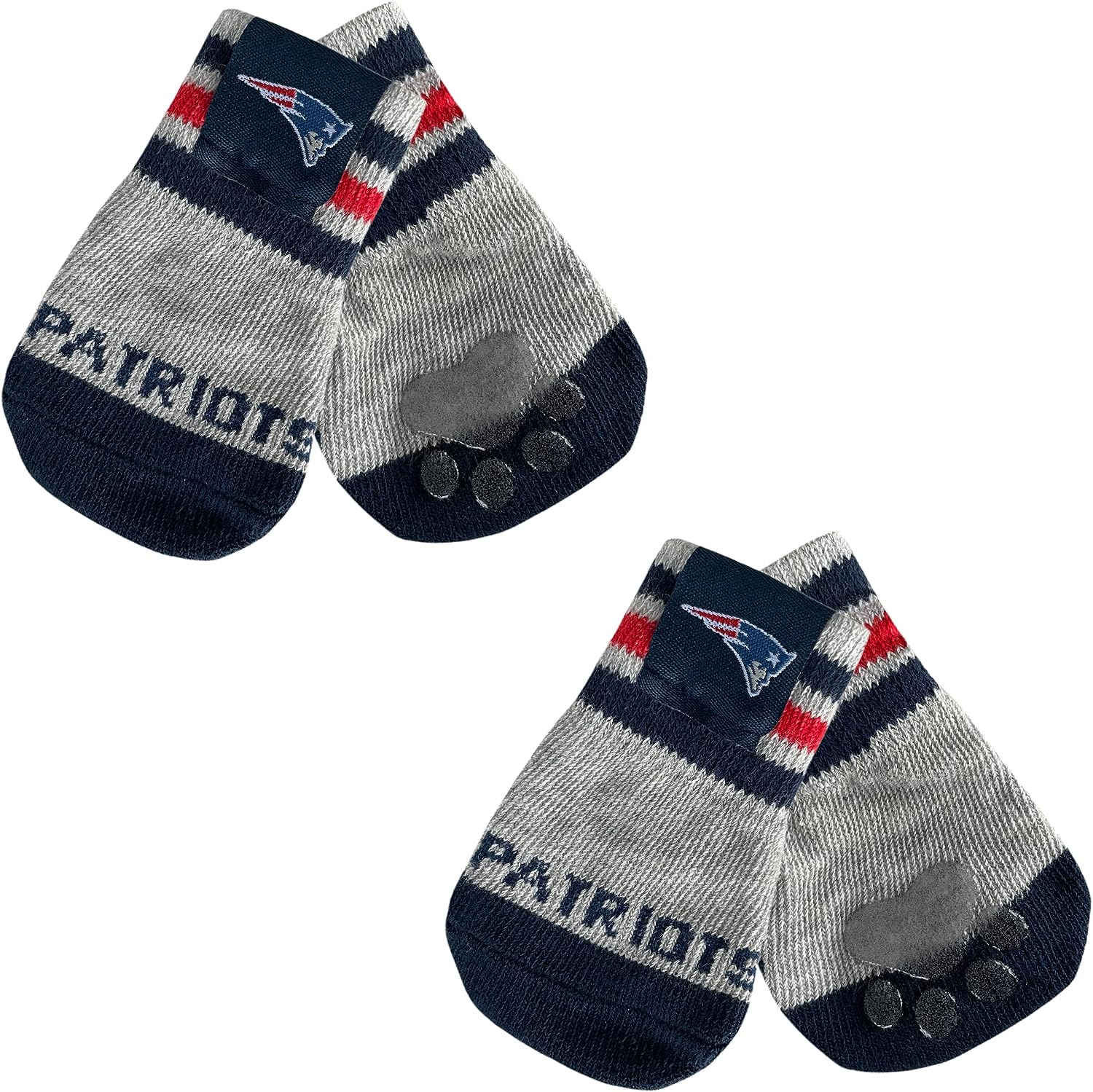 NFL Patriots Anti Slip Dog Socks with Elastic Ribbed Top